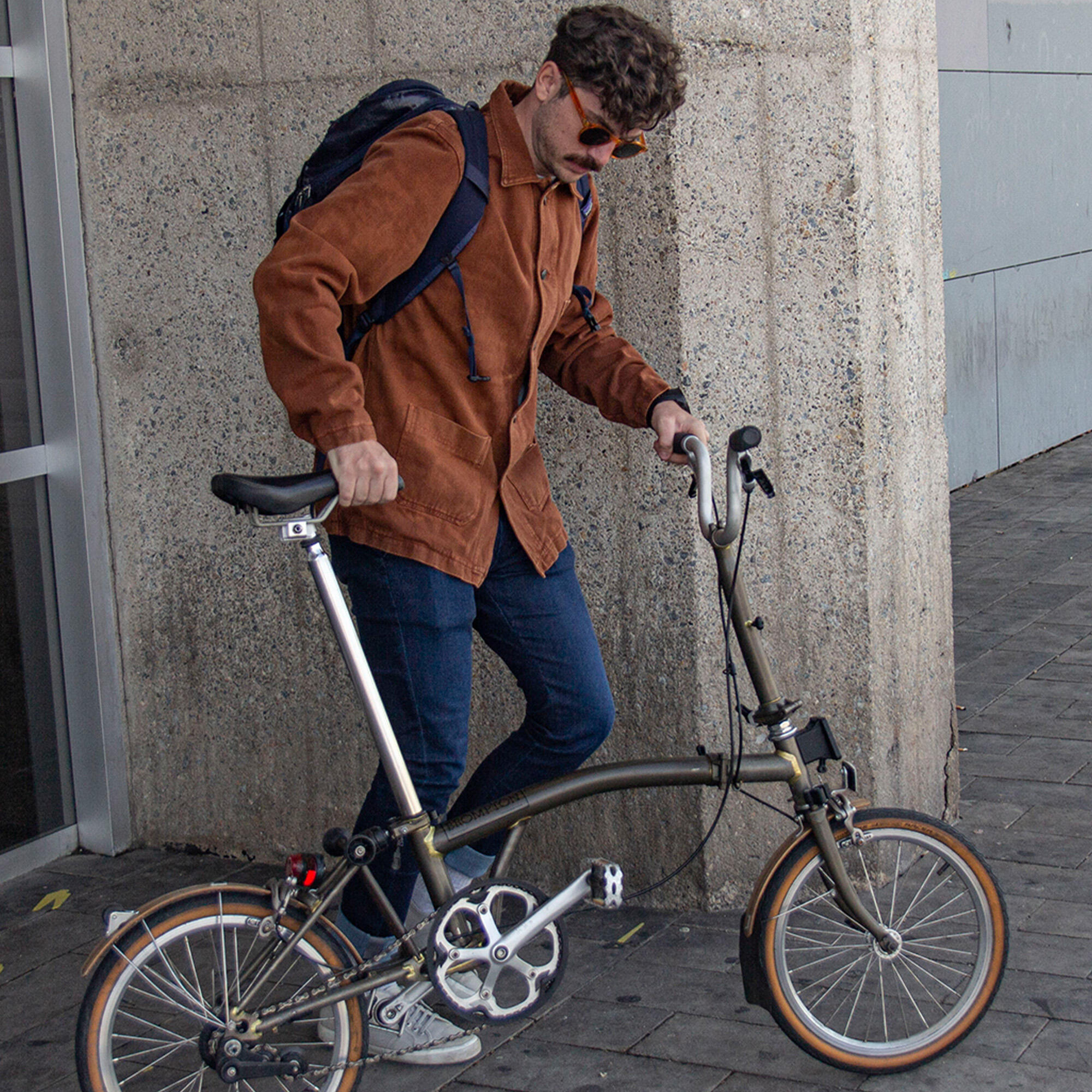 Pantalon cyclisme urbain Amsterdam Jeans Stone WR Homme 7/7