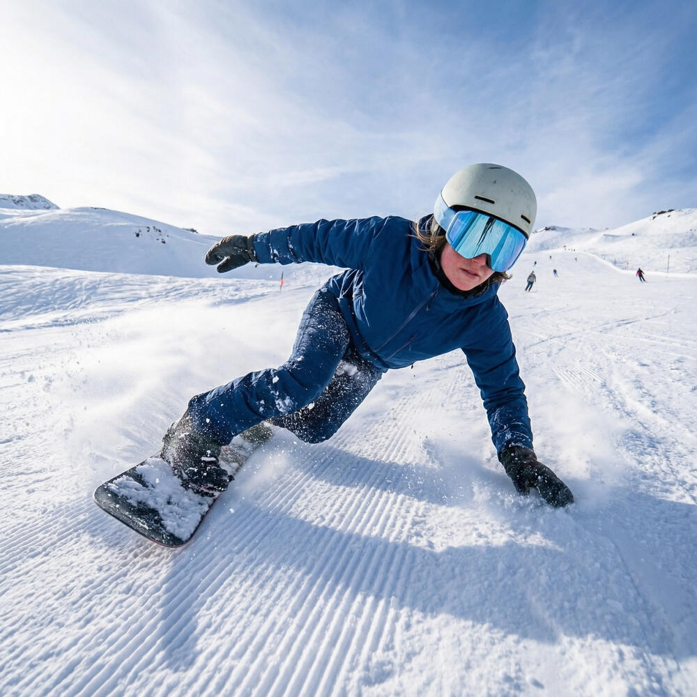 Maschera da Sci e Snowboard Fluor HX-054 Lente Blu Specchiata Unisex 3/3