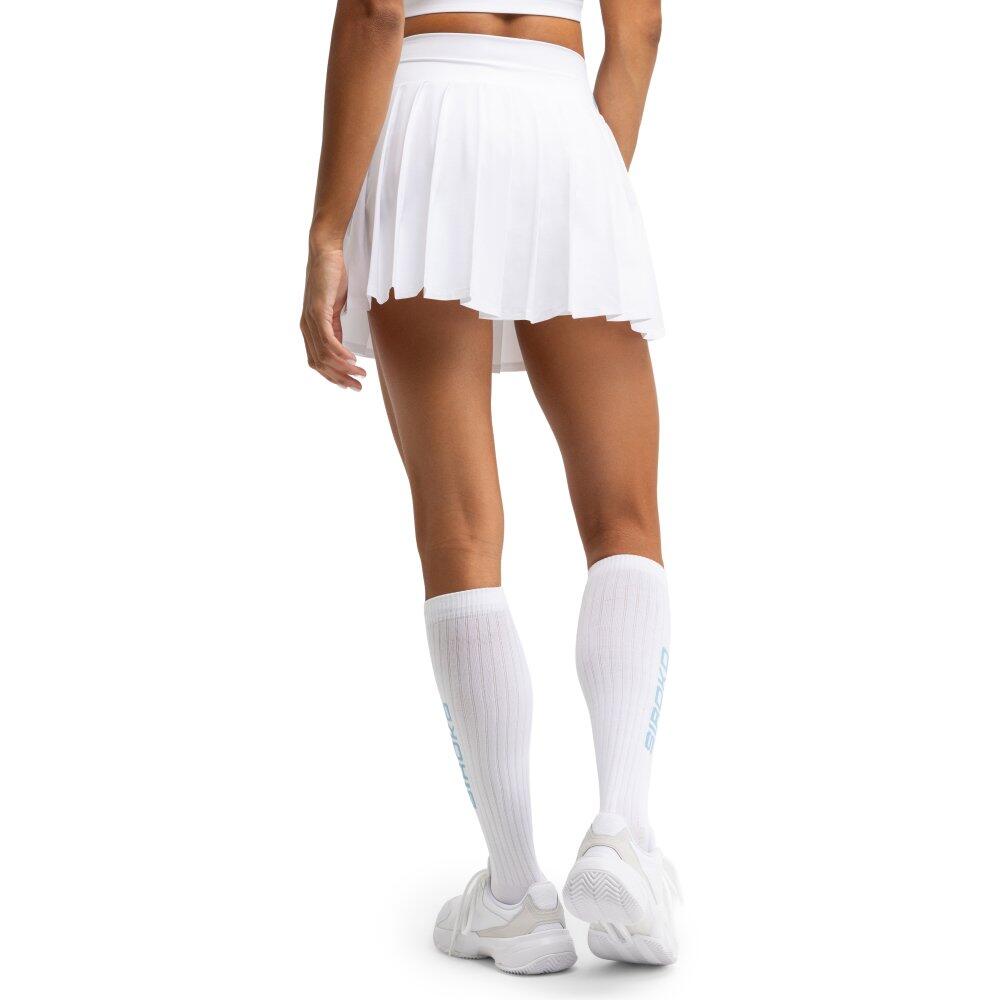 Jupe-short de tennis taille haute femme Flow Femme White Blanc 2/7