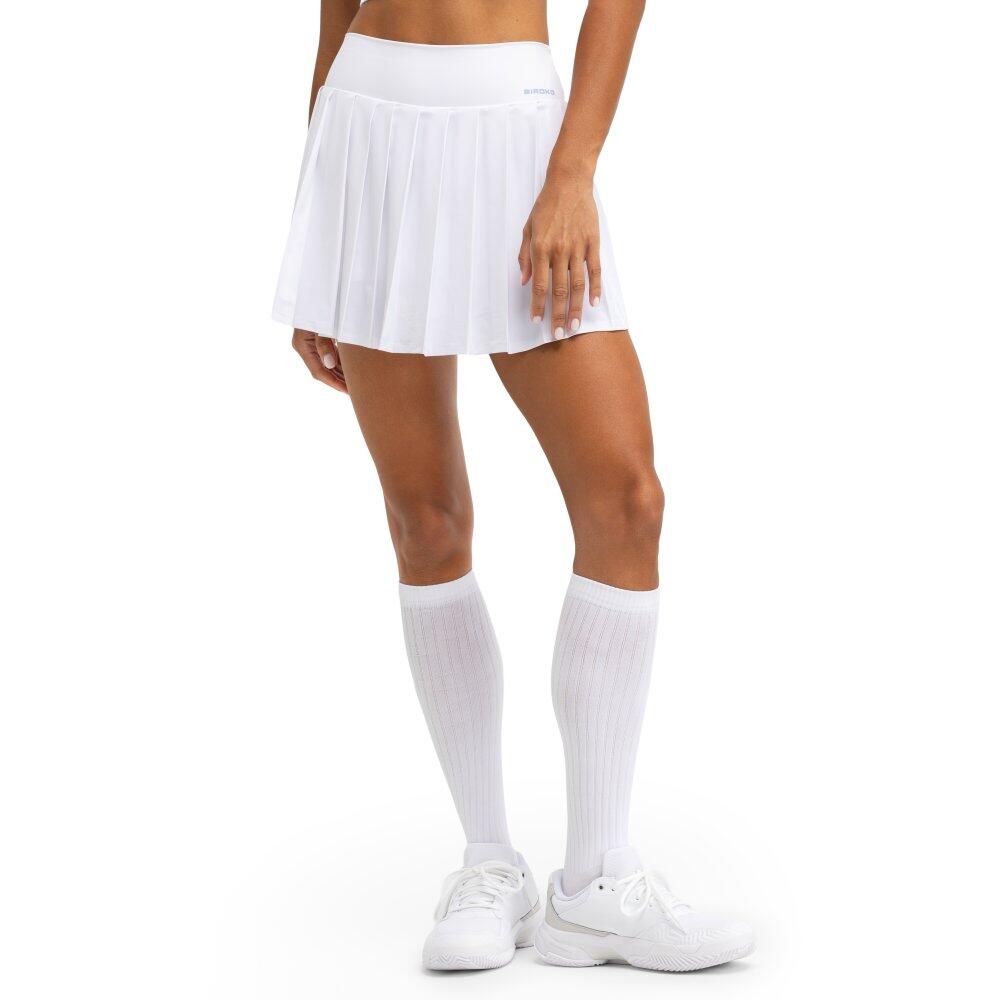 SIROKO Skort da tennis a vita alta donna Flow Femme White Bianco