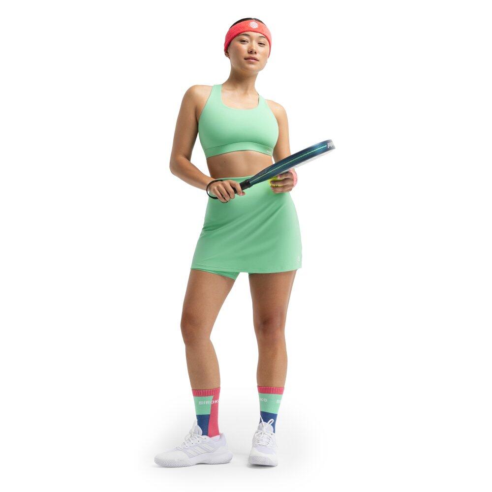 Jupe-short de padel taille haute femme Bunt Green Vert 3/6