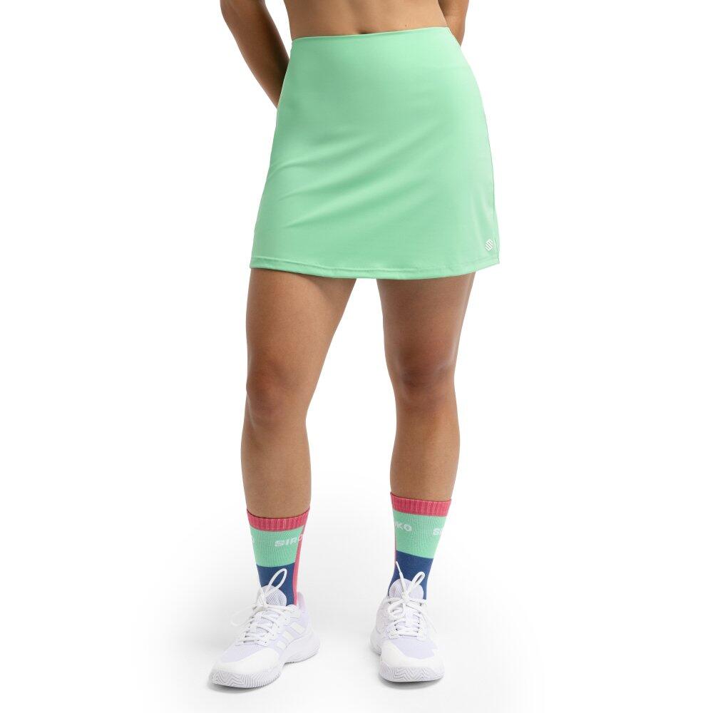 Women Padel 's high-rise skort Bunt Green Green