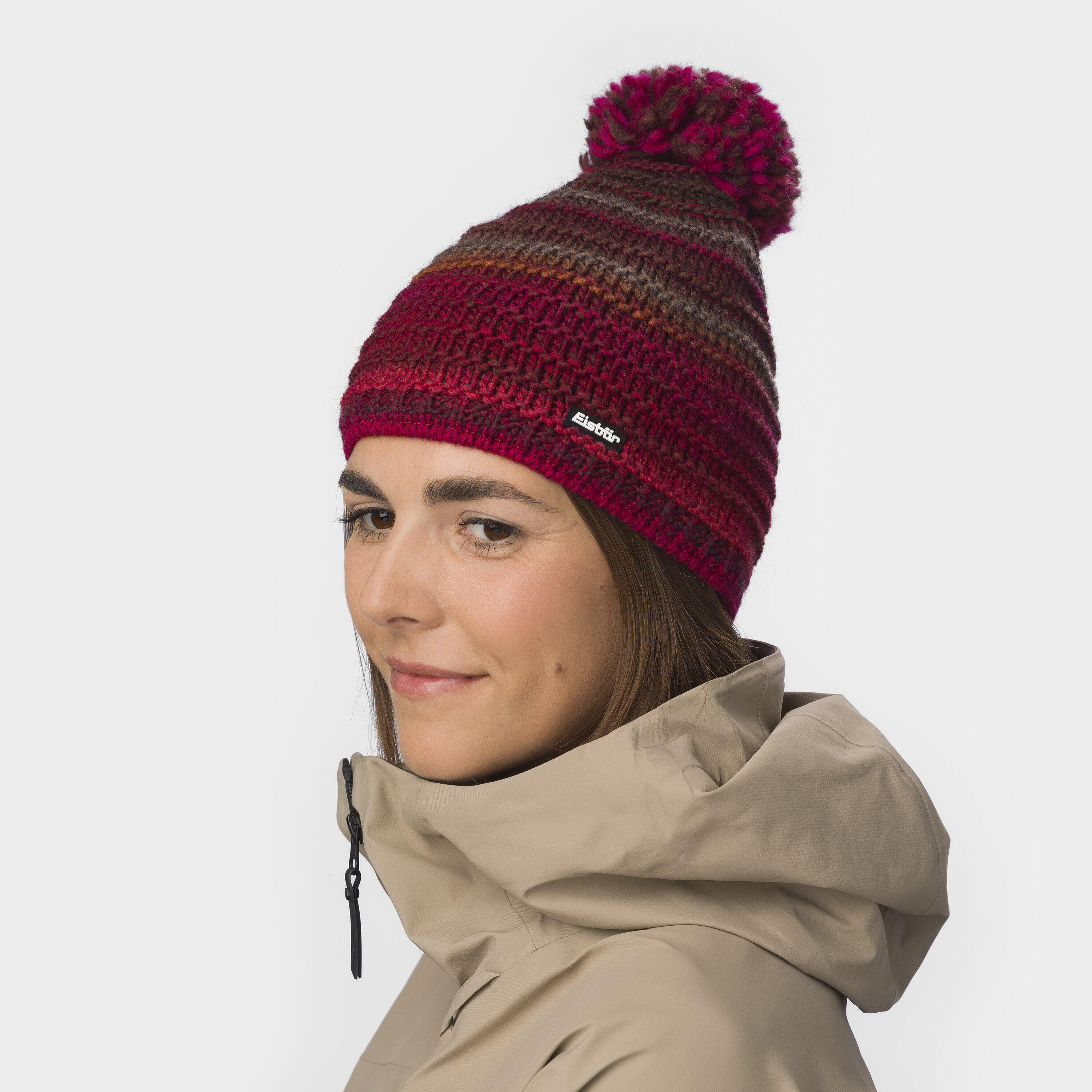 Mütze Mikata Bommelmütze Herren Damen Wintermütze Fleece Pompon warm 2/4