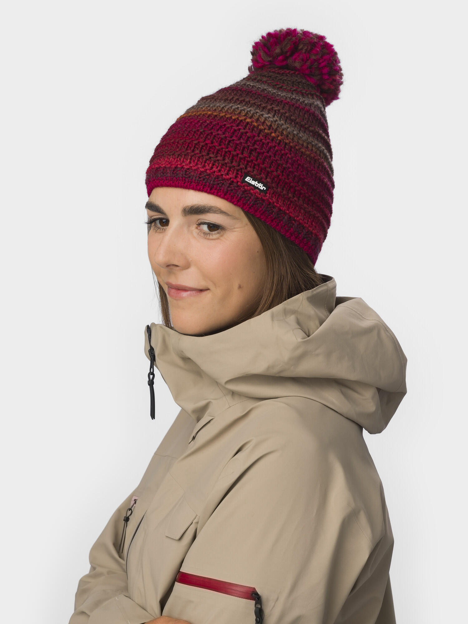 Mütze Mikata Bommelmütze Herren Damen Wintermütze Fleece Pompon warm 4/4