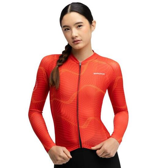 Damen Radsport langärmeliges radtrikot für M2-W Glandon Rot