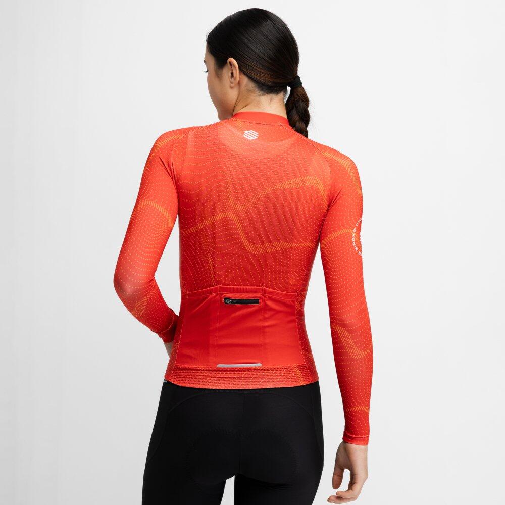 Maillot vélo manches longues femme Cyclisme M2-W Glandon Rouge 6/8