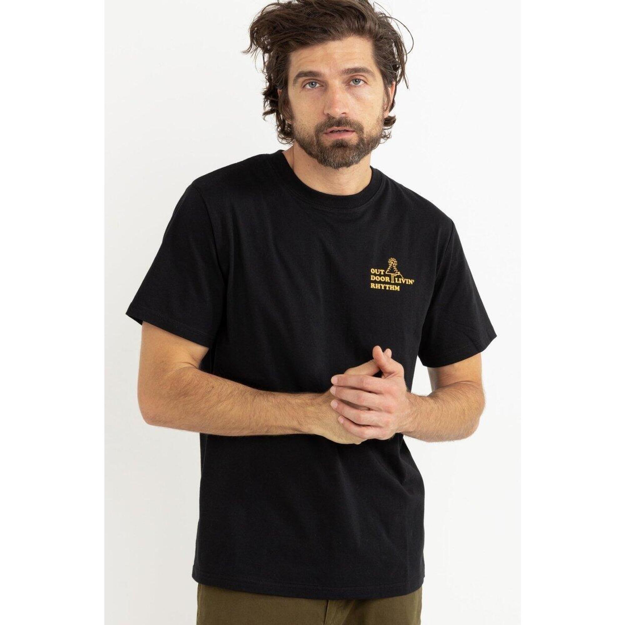Rhythm - Outdoor Livin - T Shirt Homme - T-shirt Manches Courtes - Noir - Decathlon