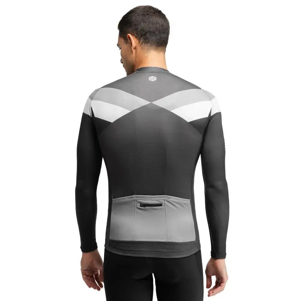 Maillot vélo manches longues homme Cyclisme M2 Falzarego Noir 2/7