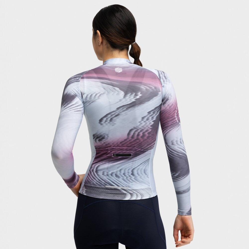 Maglia da ciclismo a maniche lunghe donna M2-W Sancy Grigio 6/8