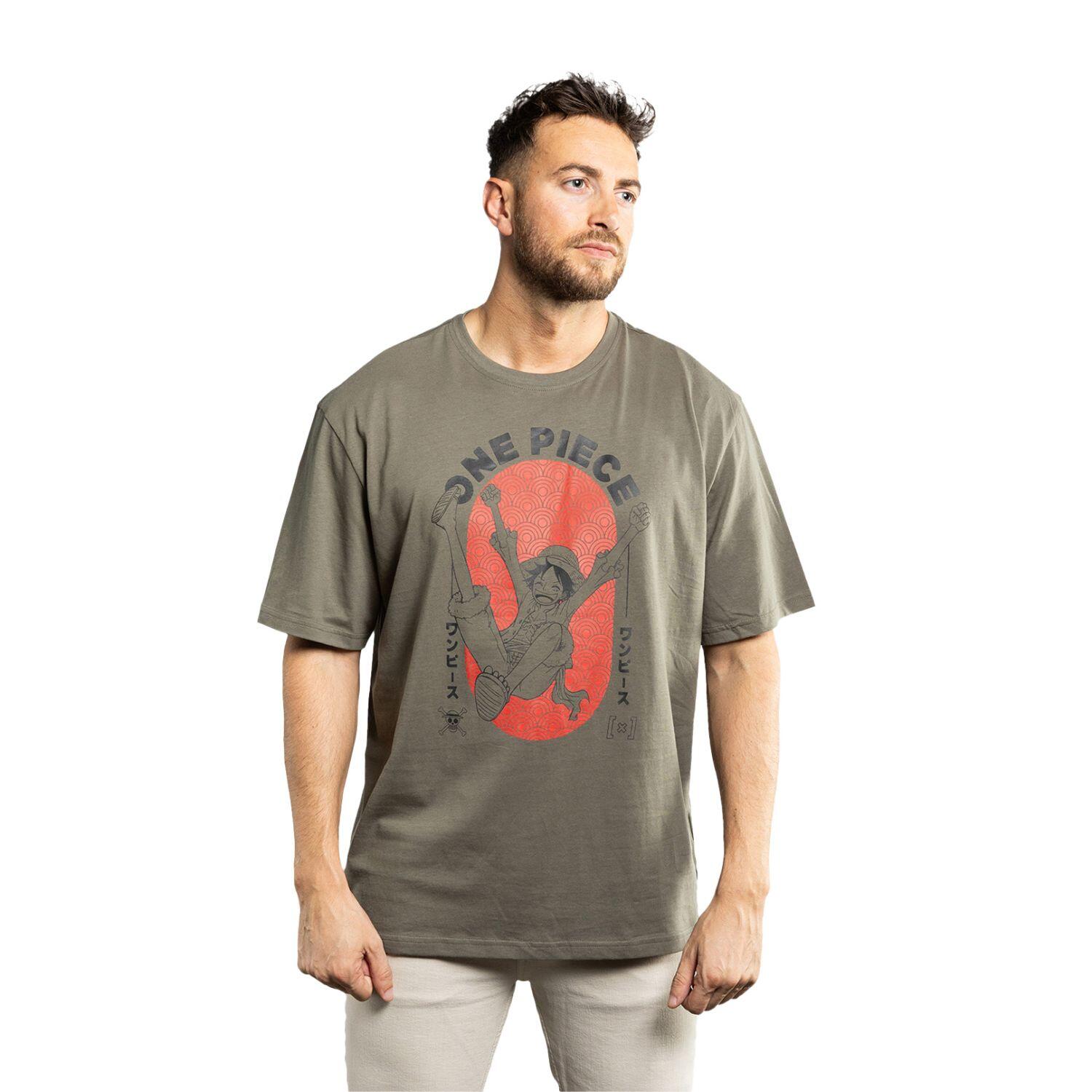 T-shirt homme relax fit avec print One Piece Luffy 1/5