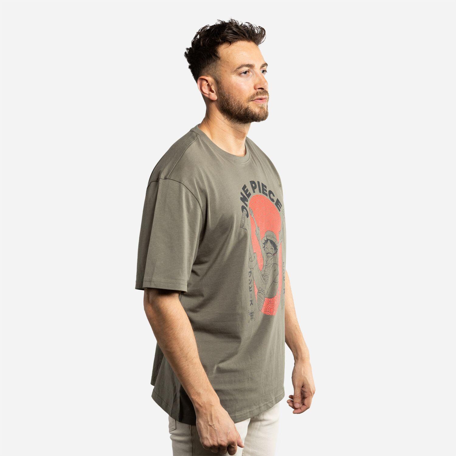 T-shirt homme relax fit avec print One Piece Luffy 2/5