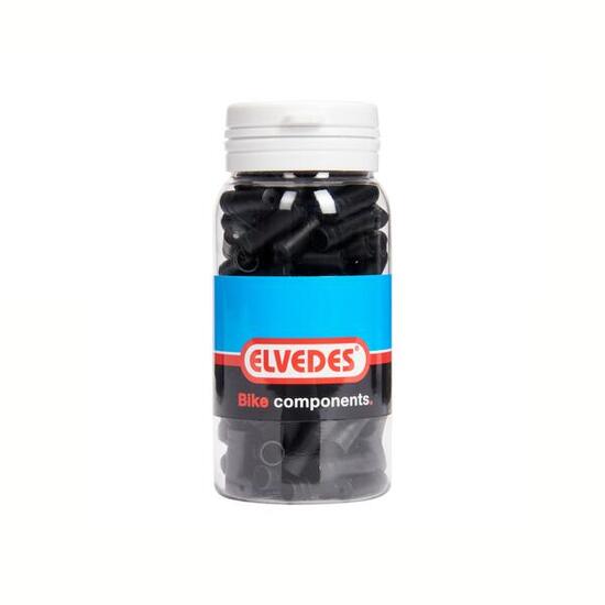 Elvedes cappucci terminali cavo 5 mm PVC nero 150 pz.