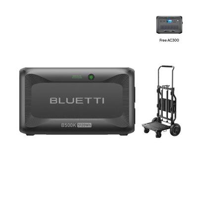 B500k+trolley 2 (gratis ac300), extra accu voor stroomstoringen en noodsituaties