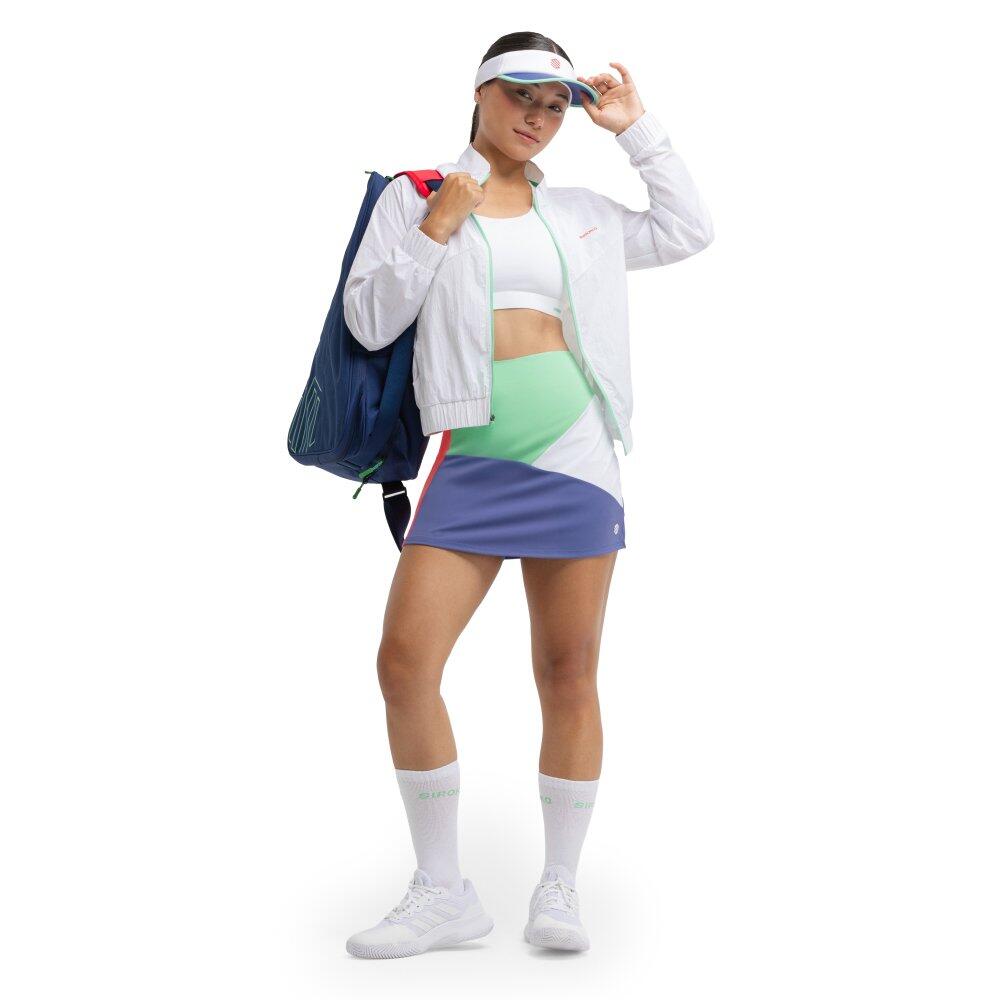 Damen Padel -jacke Scenic White Weiß 3/6
