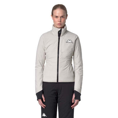 Giubbotto da donna in poliammide beige da sci