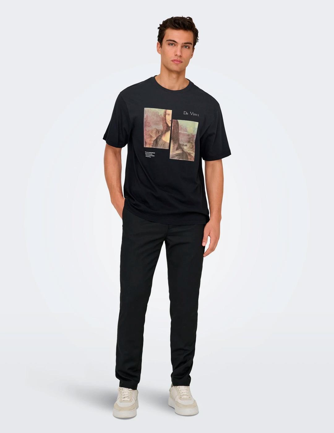Camiseta para Homem Only&sons Preto. 6/7