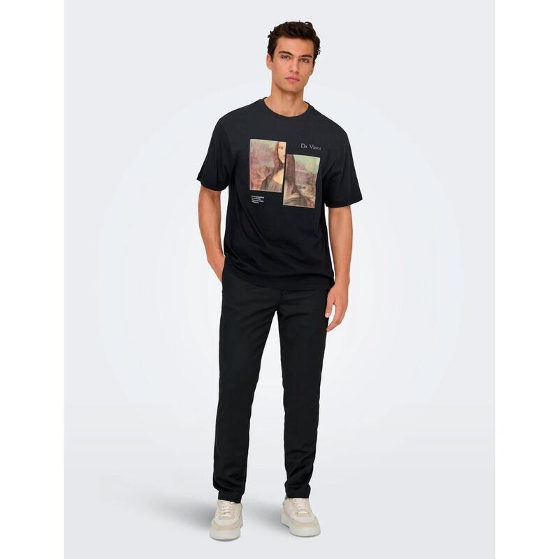 Tricou crop top Onsmonalisa Rlx Ss Lic Tee Vd  BĂRBAŢI