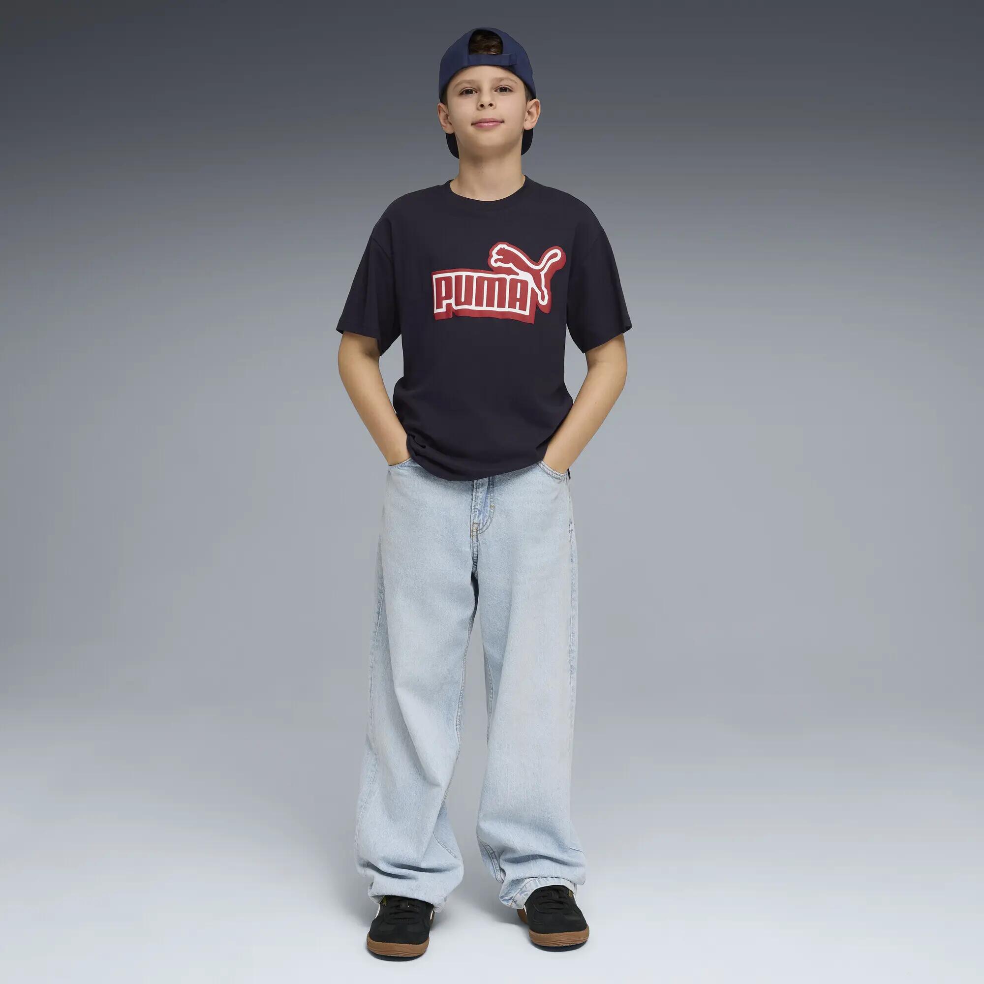 Camiseta estampada Essentials Logo Lab de corte holgado Niño PUMA 4/5