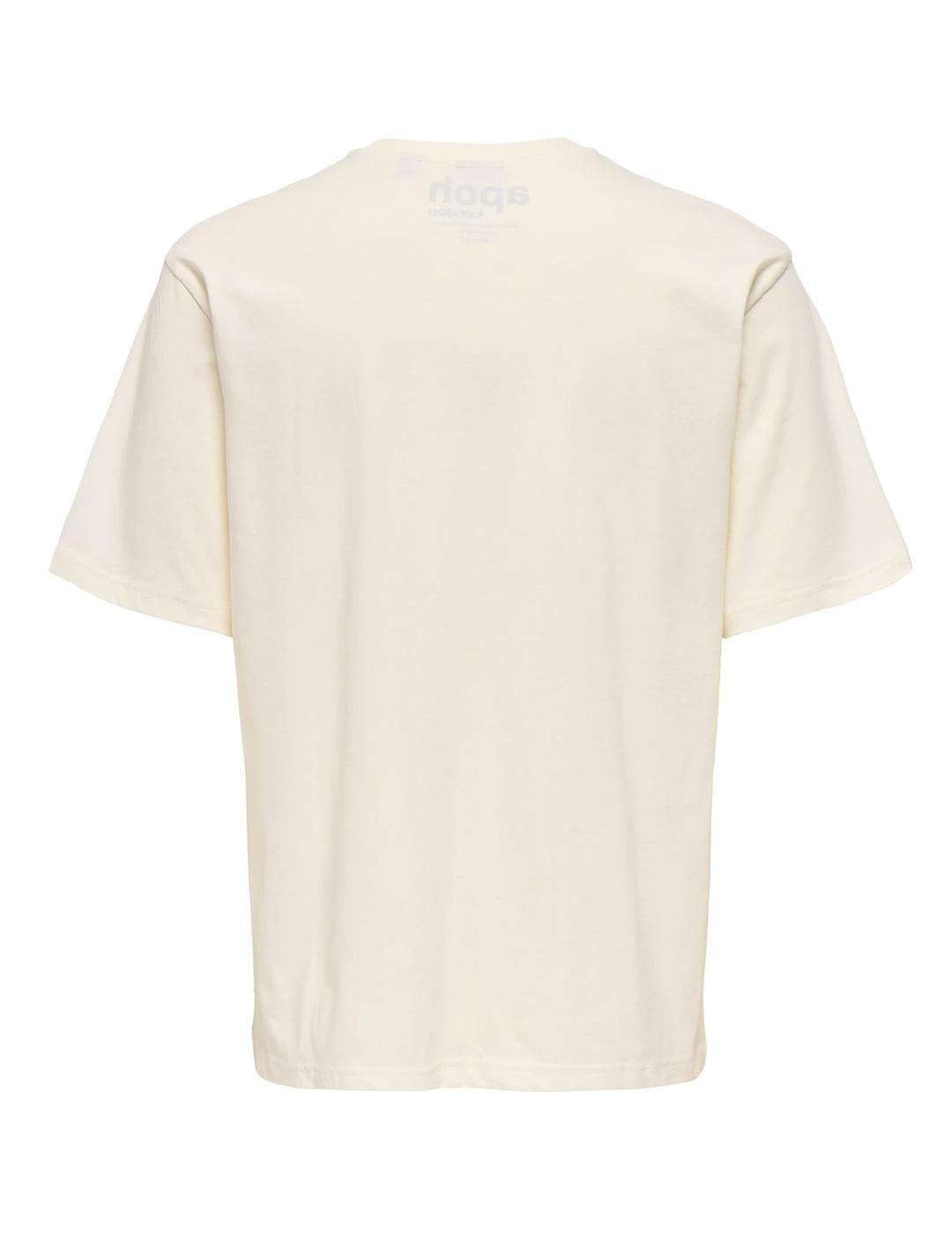 Camiseta para Homem Only&sons Branca. 4/7