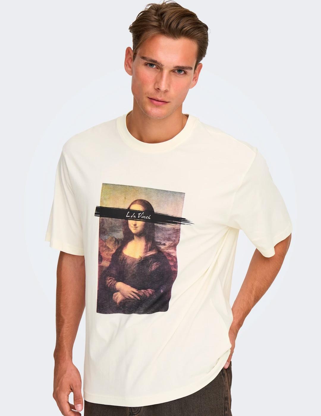 Camiseta para Homem Only&sons Branca. 6/7