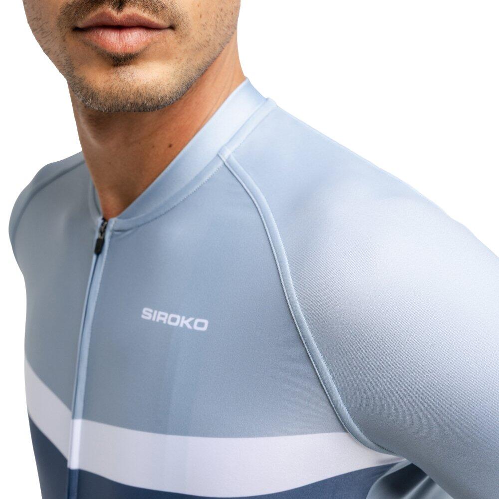 Maillot vélo manches longues homme Cyclisme M2 Jouxplane Bleu 5/7