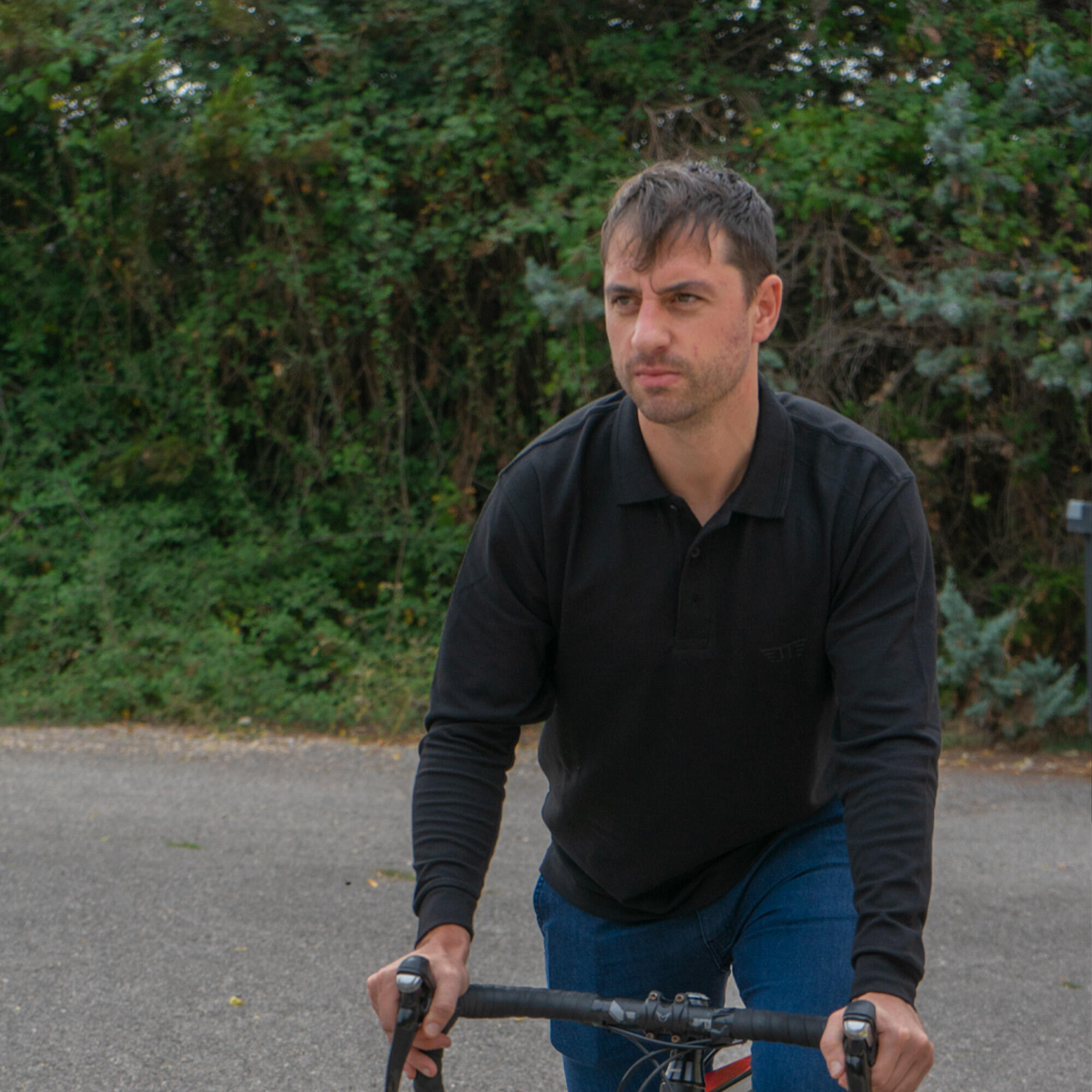Polo de cyclisme urbain Amberes Black Homme 6/7
