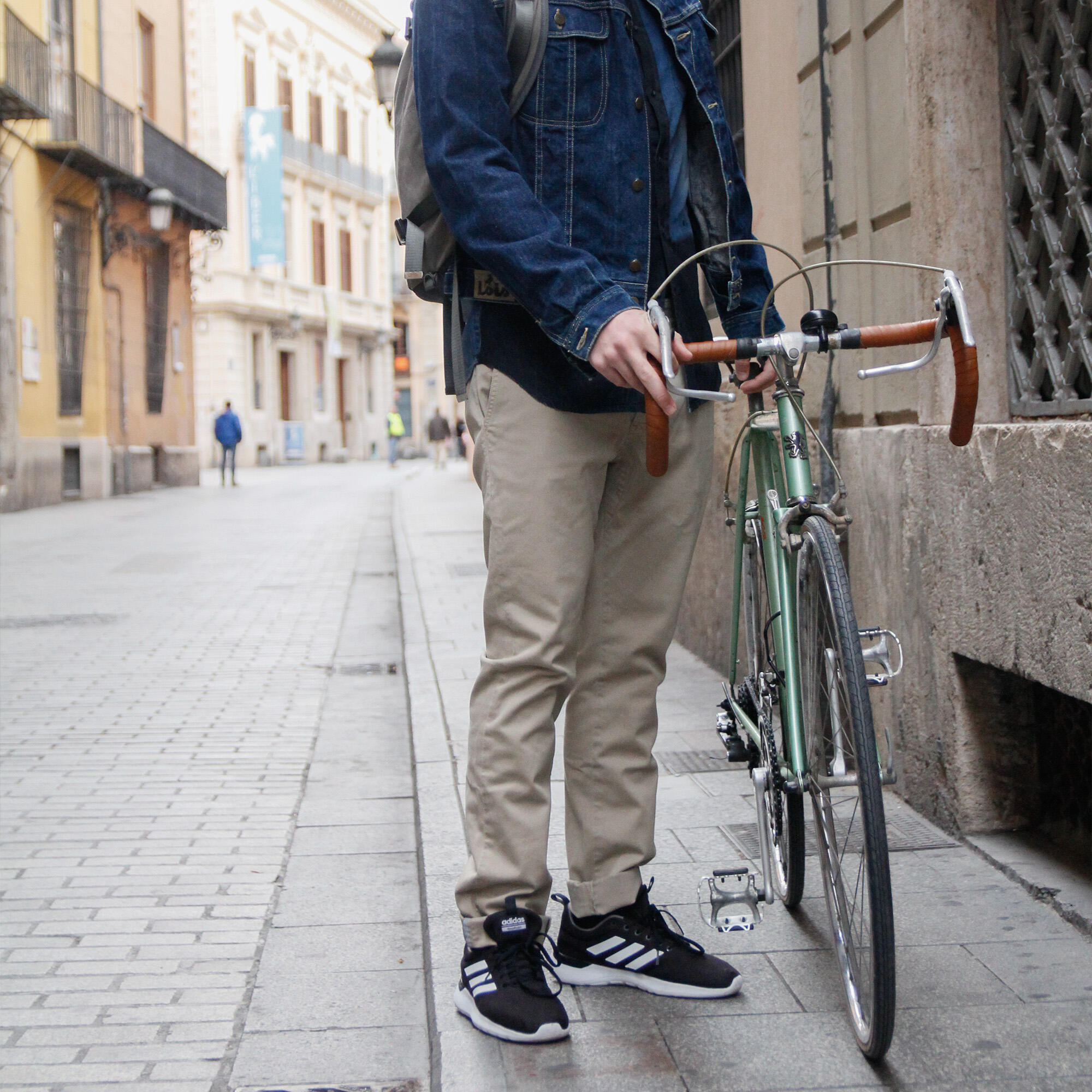 Pantalon cyclisme urbain Amsterdam Beige WR Homme 7/7