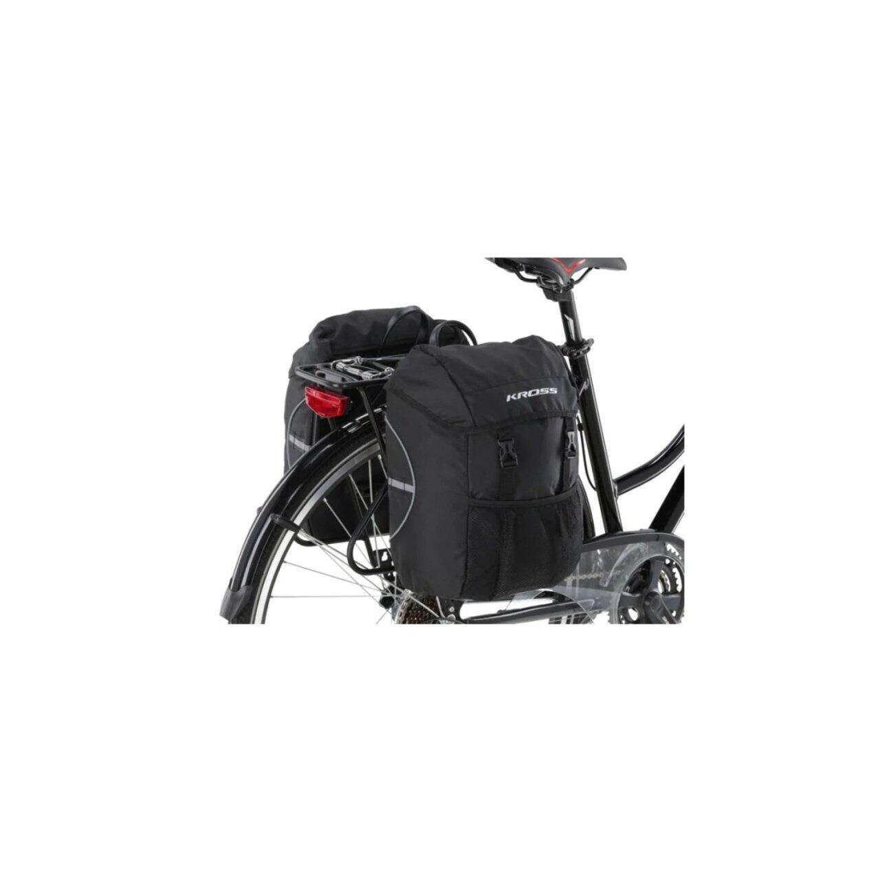 Set genți portbagaj KROSS Roamer 12L față/spate, negru
