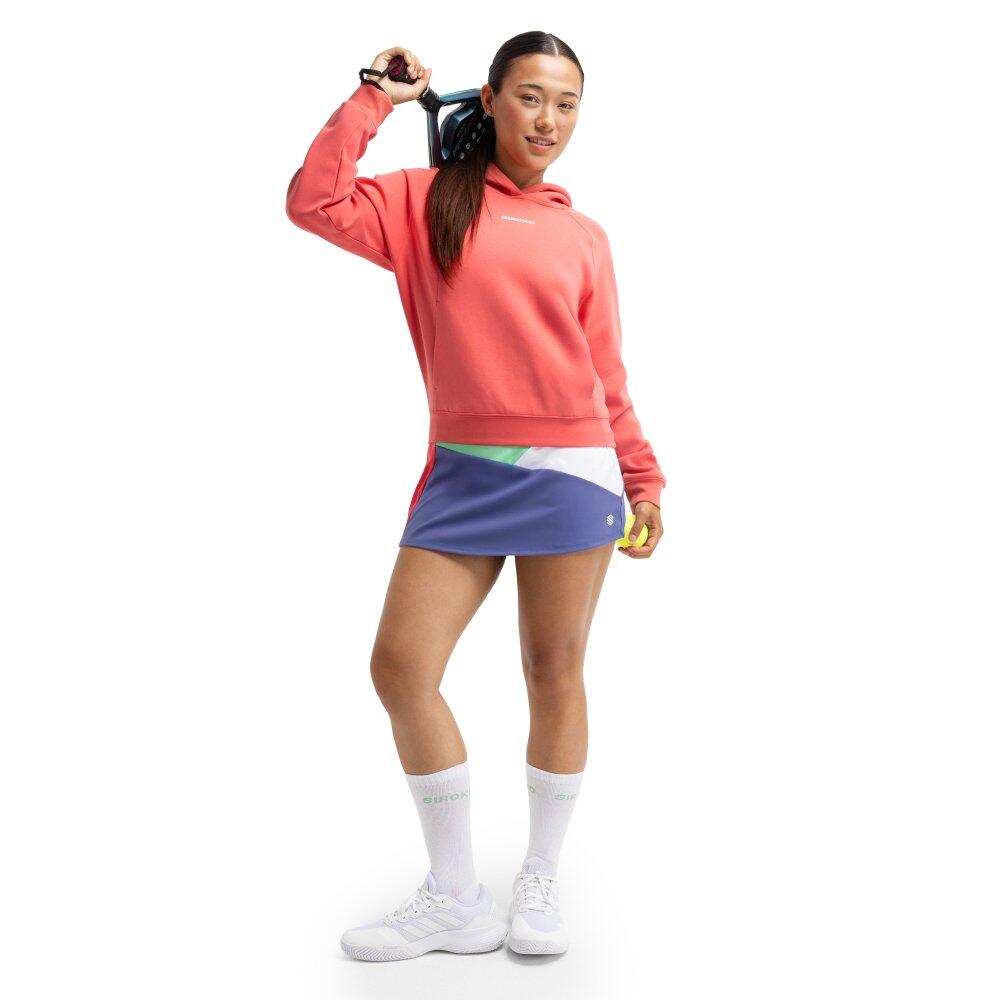 Damen Padel -hoodie Deuce Coral Rot 3/6