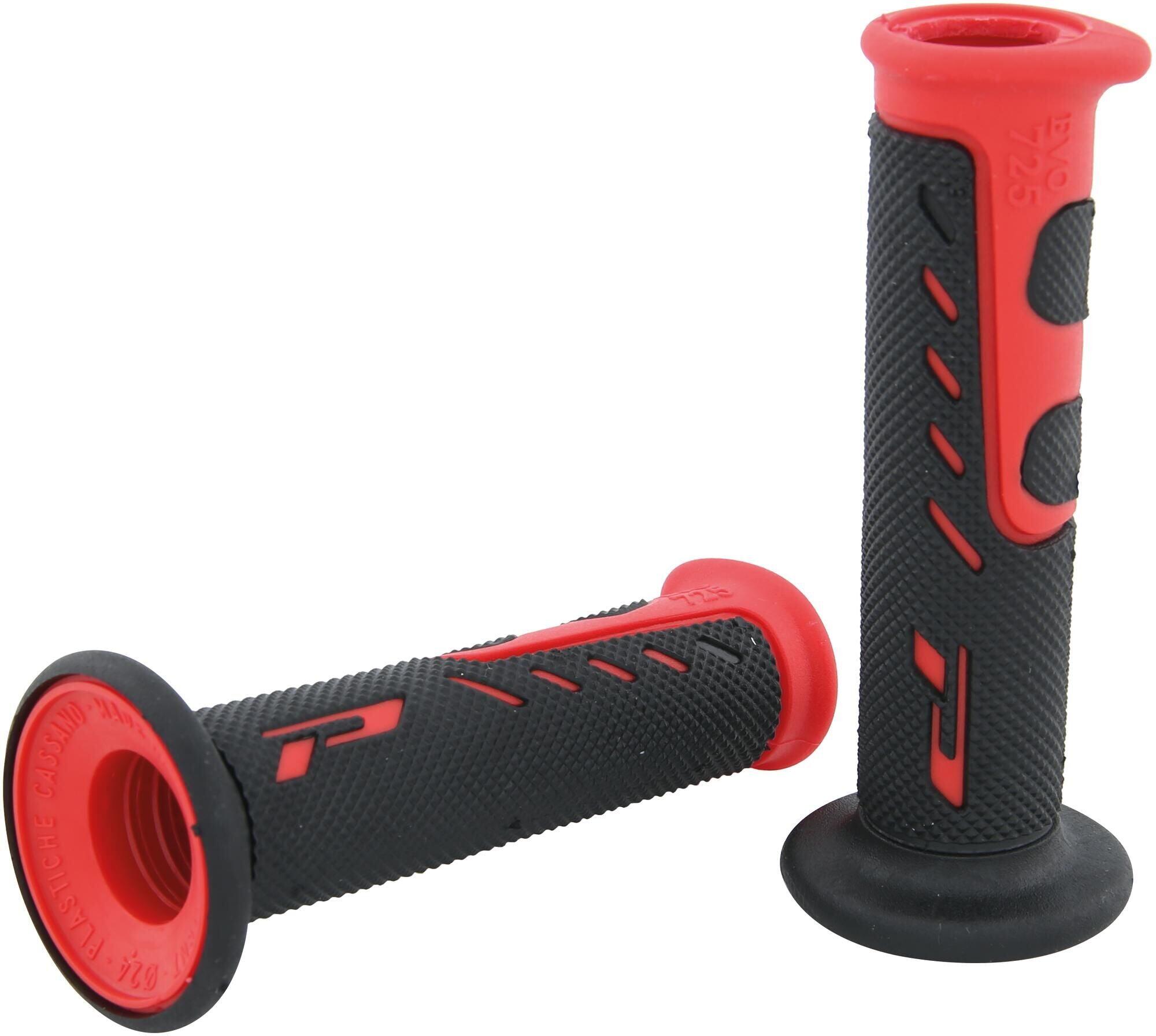 PROGRIP 725 gumowe chwyty 122 mm otwarte czarny/czerwony