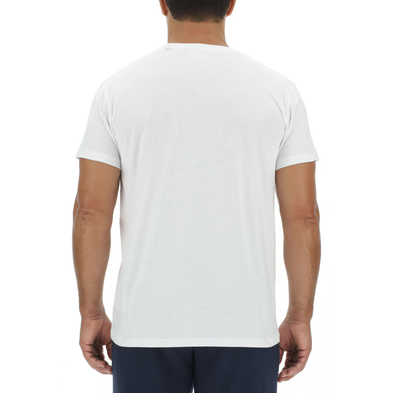 Lot de 3 T-shirts homme en coton uni col rond imprimé poitrine 2/3
