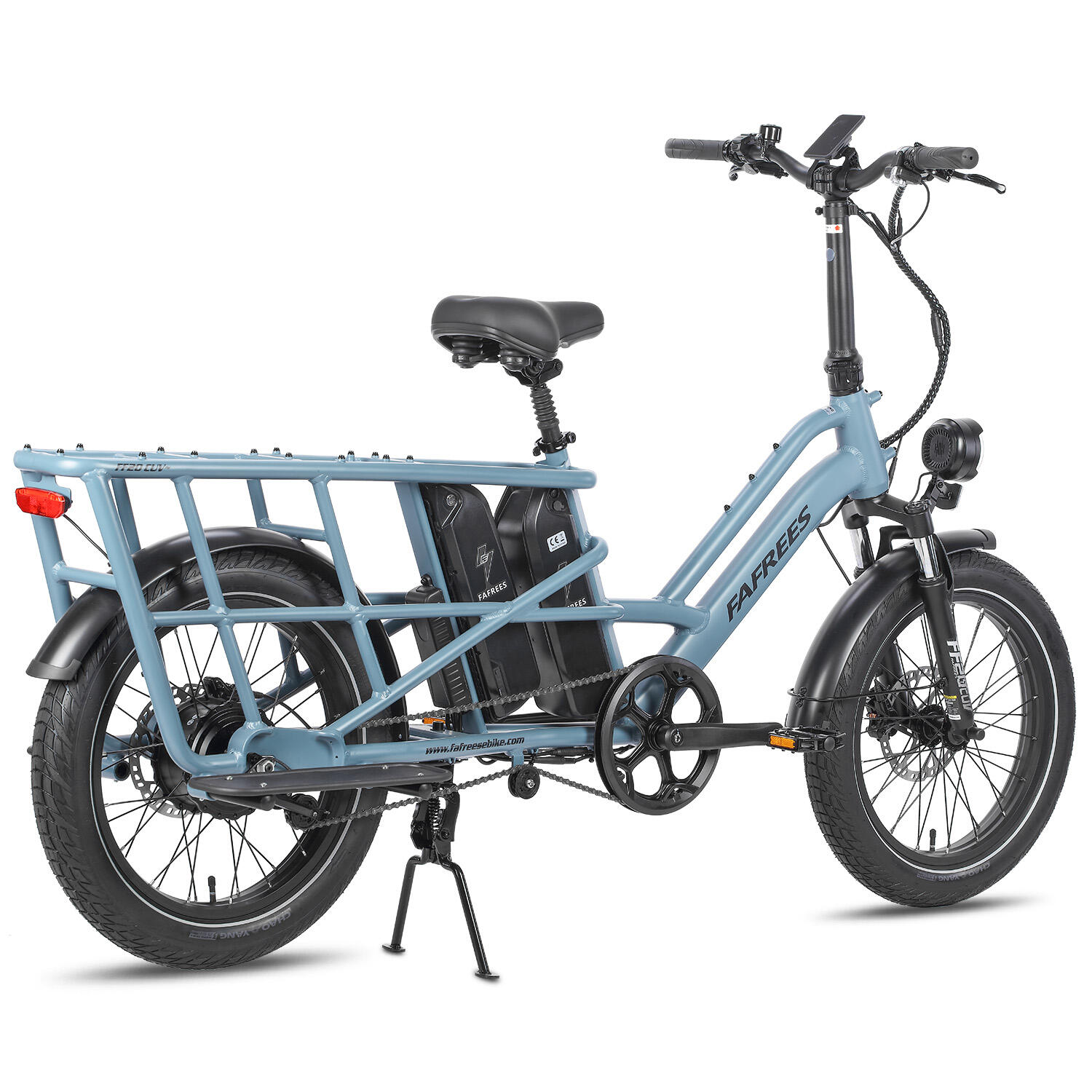 Fafrees FF20 CUV Elektro-Lastenrad, 2 x 12 Ah Akku (576 Wh), mit Kindersitz 3/7