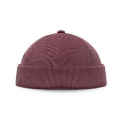 Bonnet docker en velours côtelé Homme et Femme Cord Docker Burgundy Rouge
