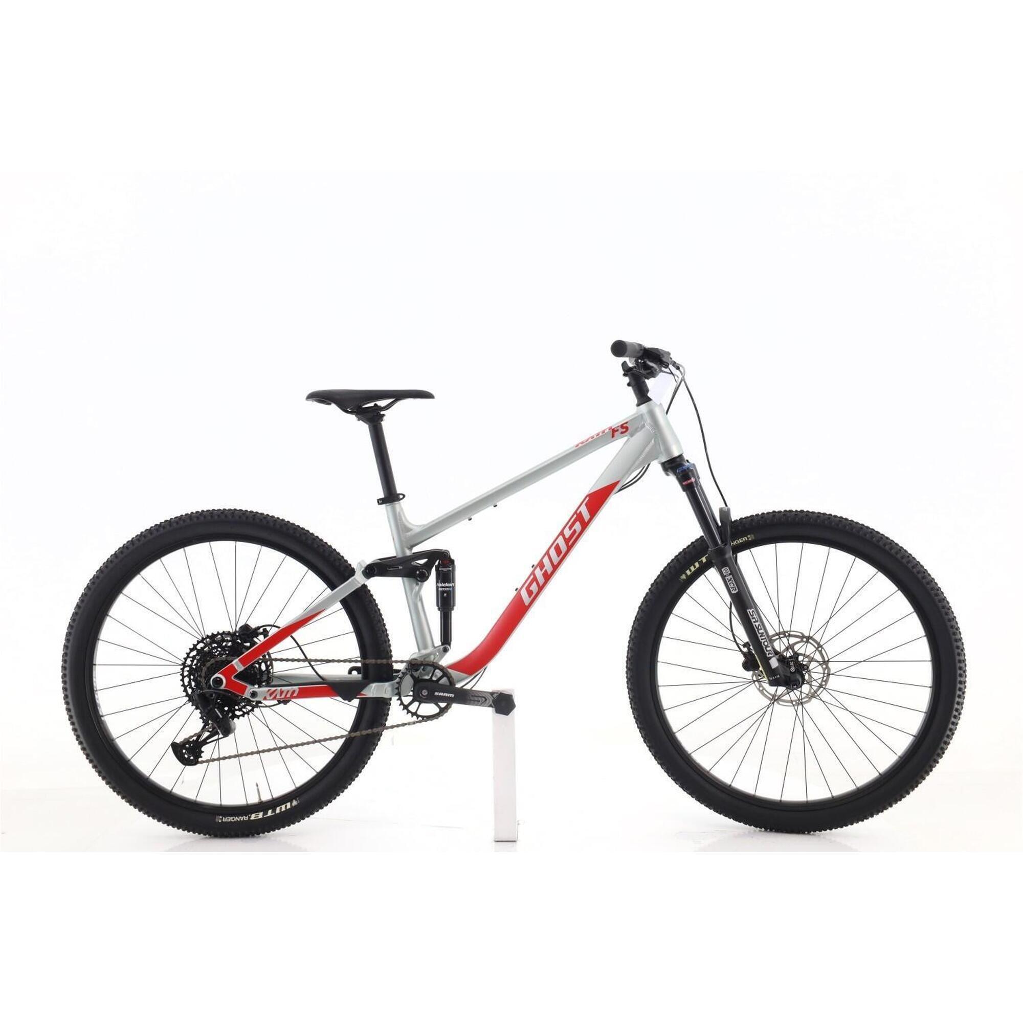 Ghost - Vtt Reconditionné · Kato Fs · Vélo 0 Km - Vélo Tout Terrain - Gris|rouge - L - 175-184cm - Decathlon