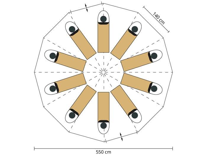 Gebraucht - Campingzelt - Tipi Goathi 550 Protect - 3 m Stehhöhe 7/7