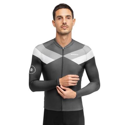 Herren Radsport langärmeliges radtrikot für M2 Falzarego Schwarz