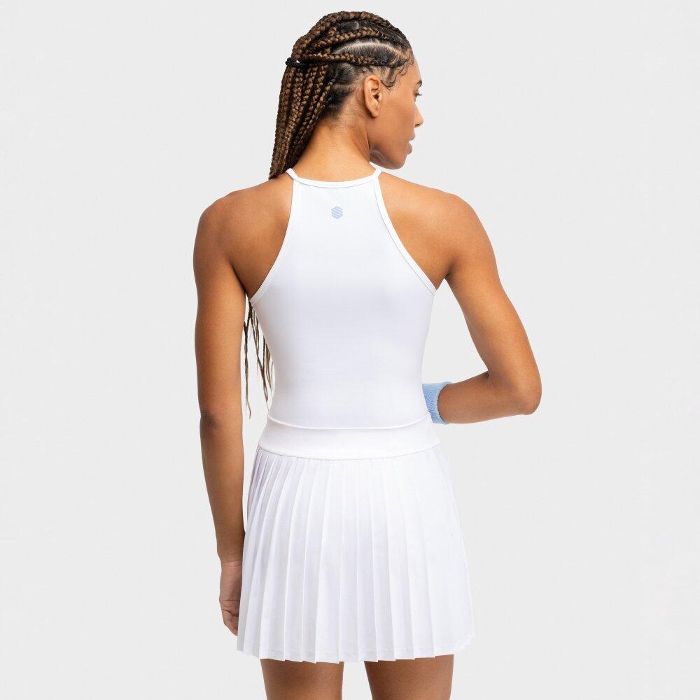 Damen Tennis dress Slam White Weiß 6/7