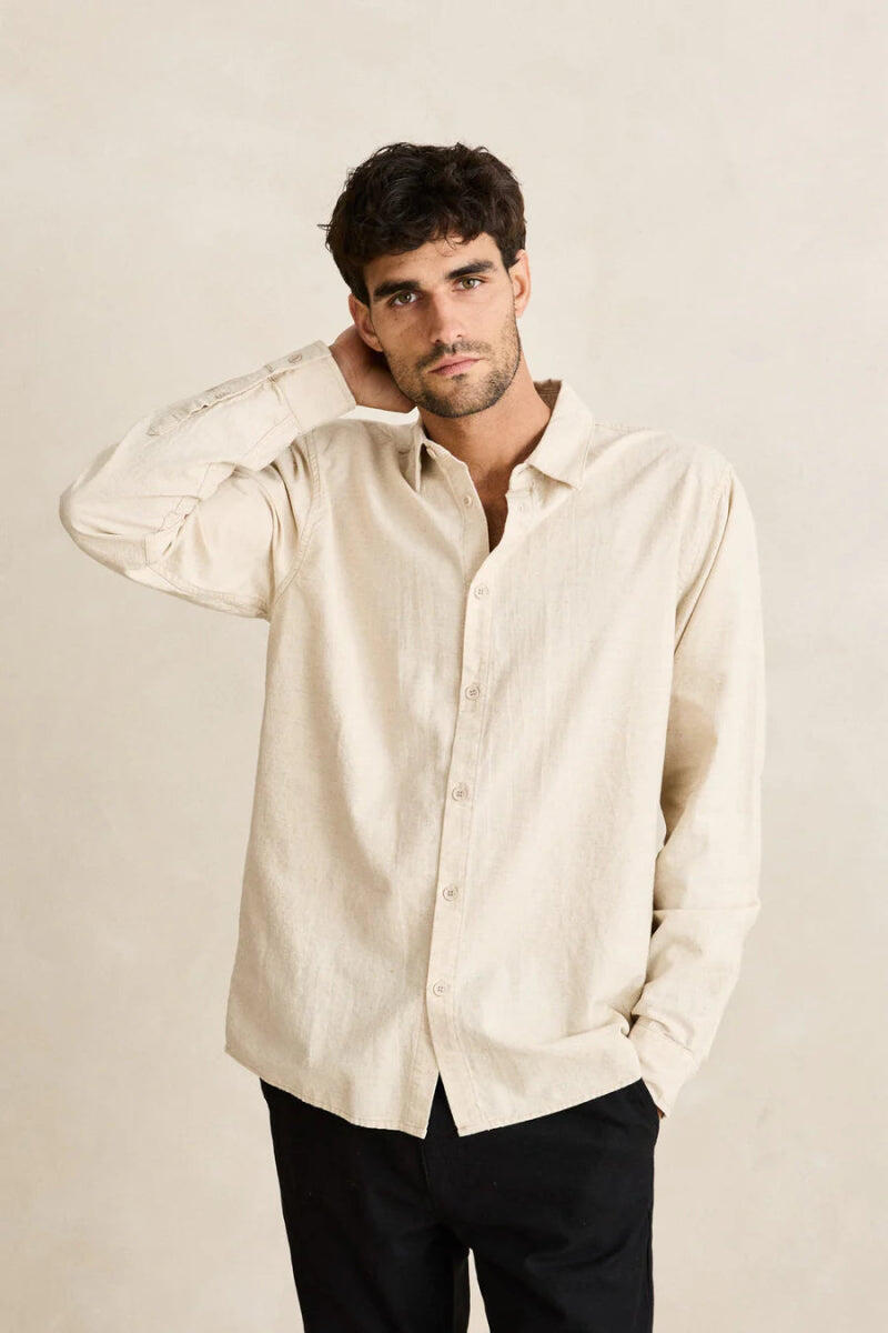 Classic Linen  - Chemise Manches Longues Homme 1/7
