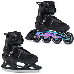 Rollers Patins hockey 2 en 1 Réglables Profession PLUS Speed Lacing