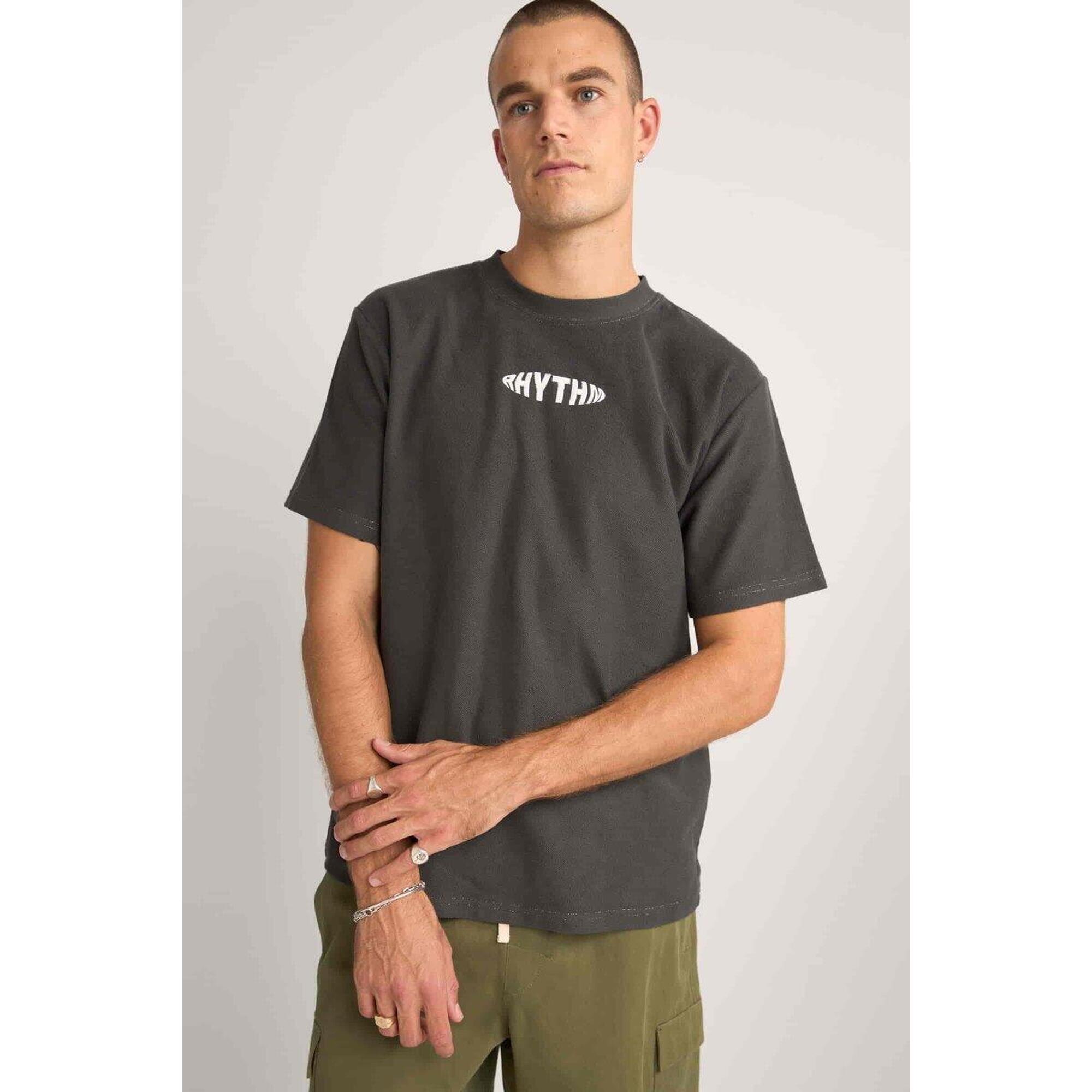 Rhythm - Terry Contrast Stitch S/s - T-shirt Homme - T-shirt Manches Courtes - Noir - Decathlon