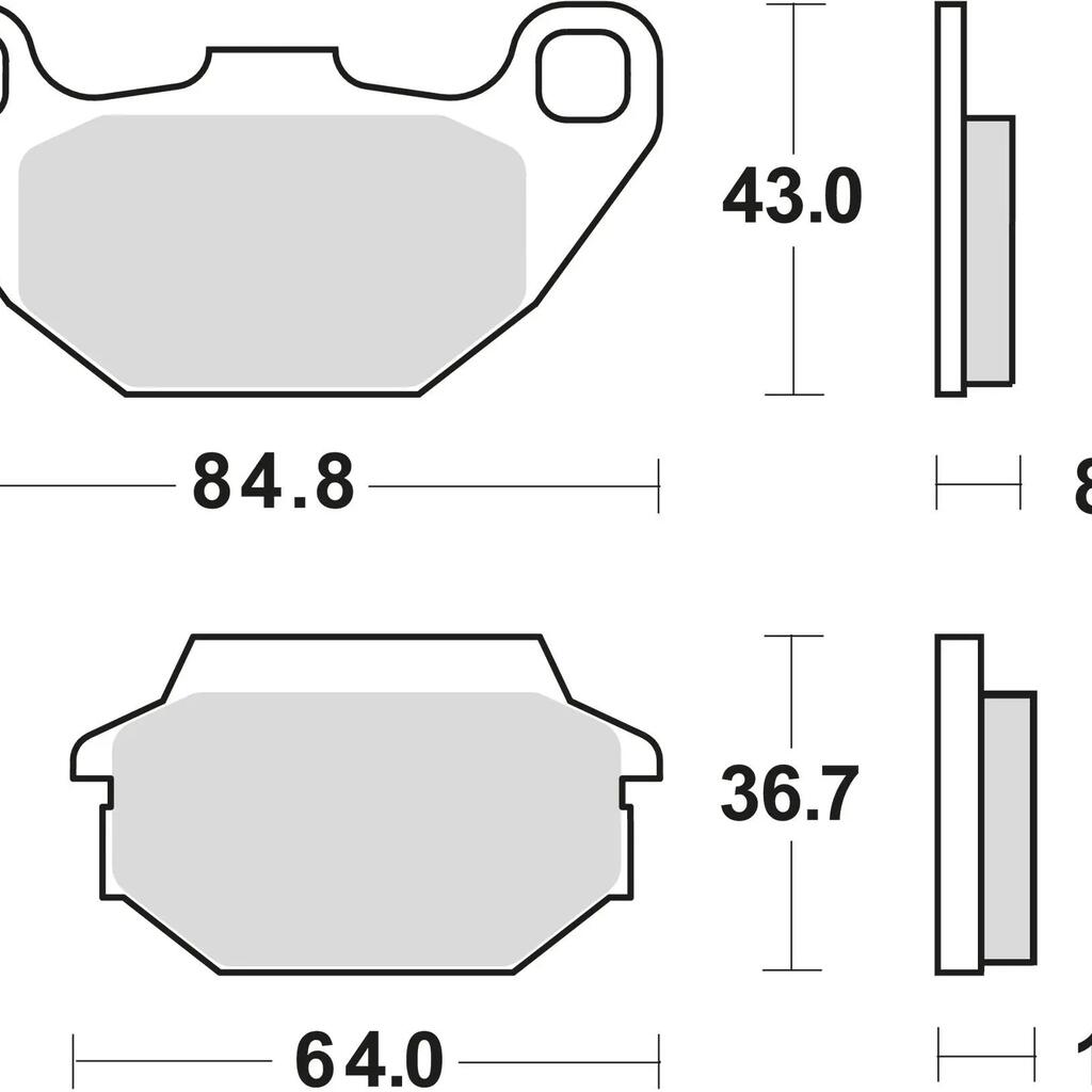 TRW MCB 712 Sintered Metallic Bike Brake Pads.