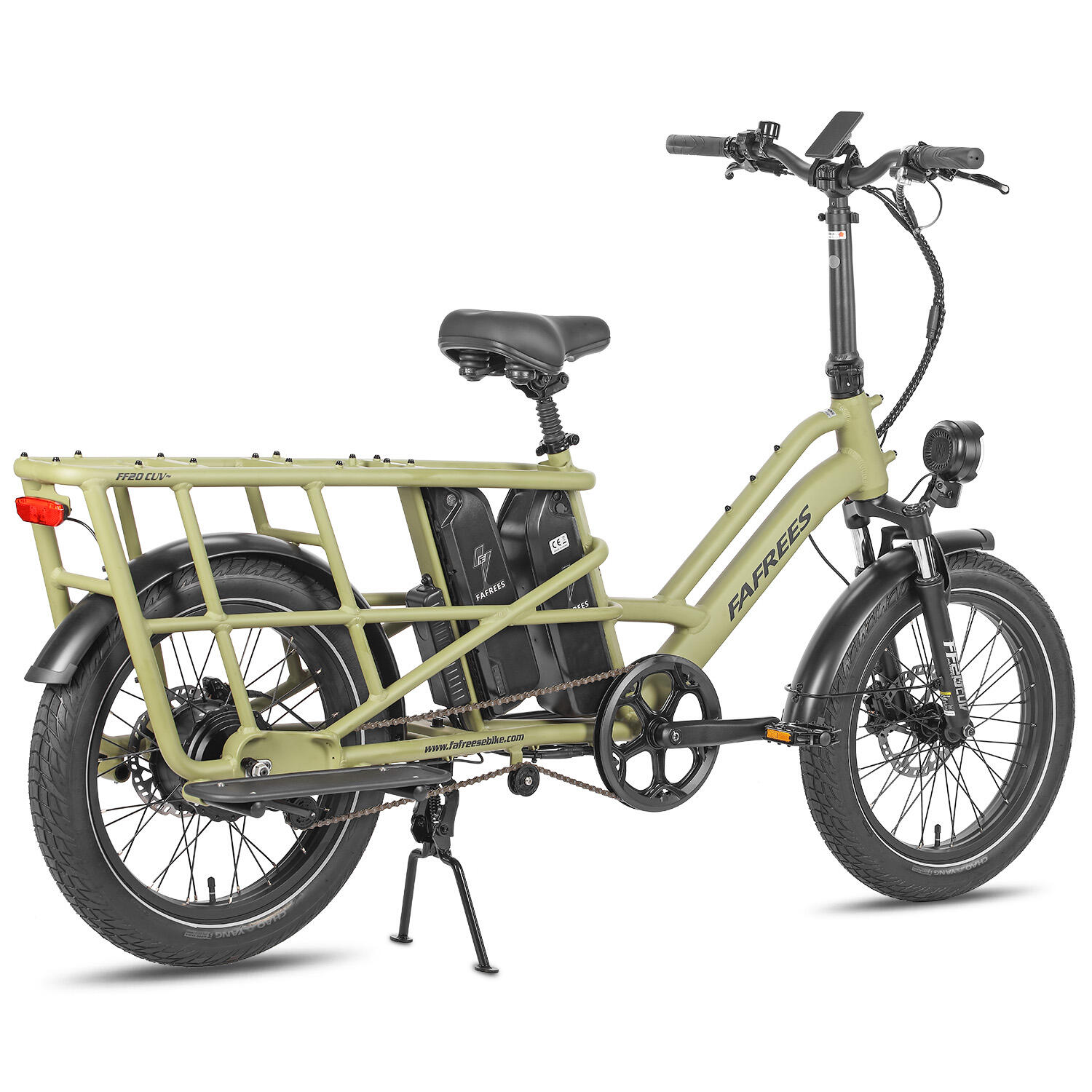 Fafrees FF20 CUV Elektro-Lastenrad, 2 x 12 Ah Akku (576 Wh), mit Kindersitz 3/7