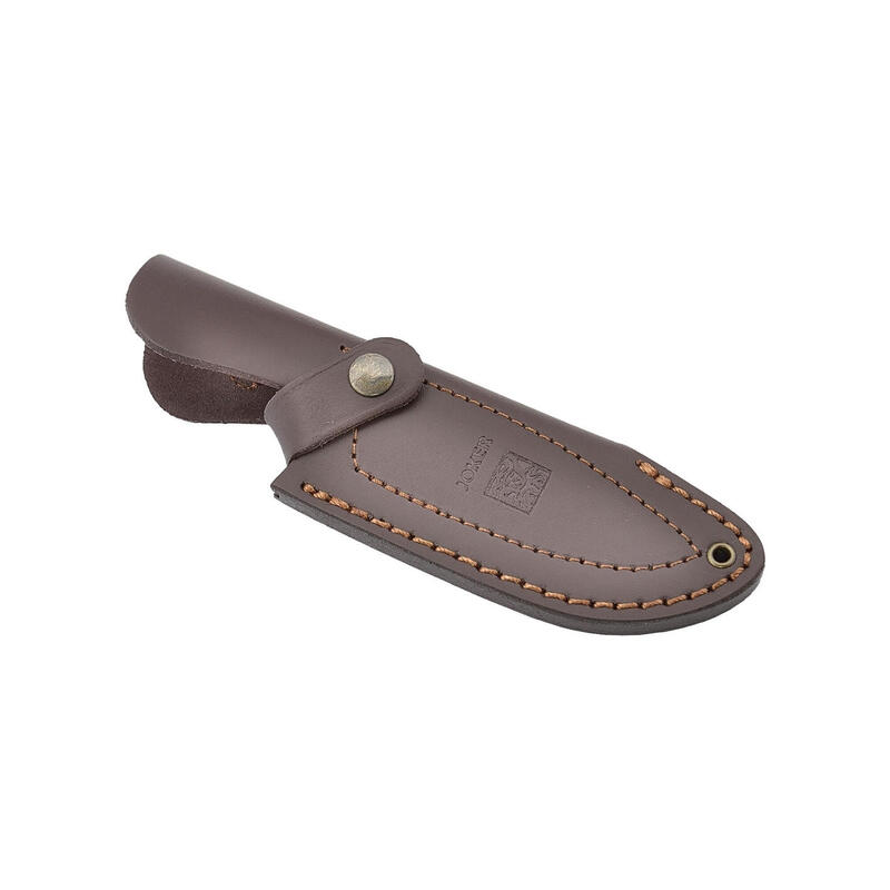 Cutit Joker Montes Outdoor, maner lemn de nuc, cu teaca piele
