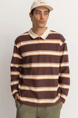 Vintage stripe - l/s polo heren