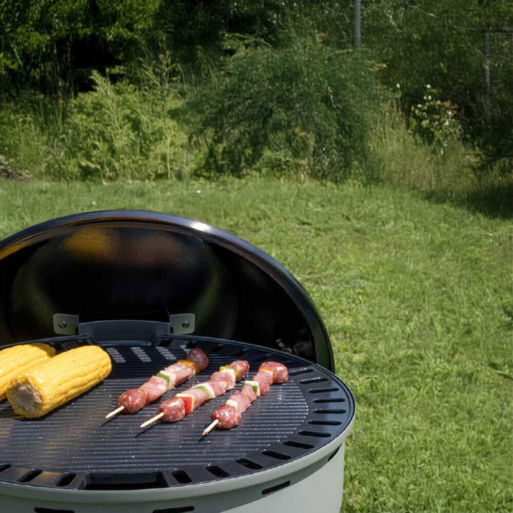 Placa de parrilla acanalada Outdoor Camping Grill Barbacoa Redonda 46 cm 3/5