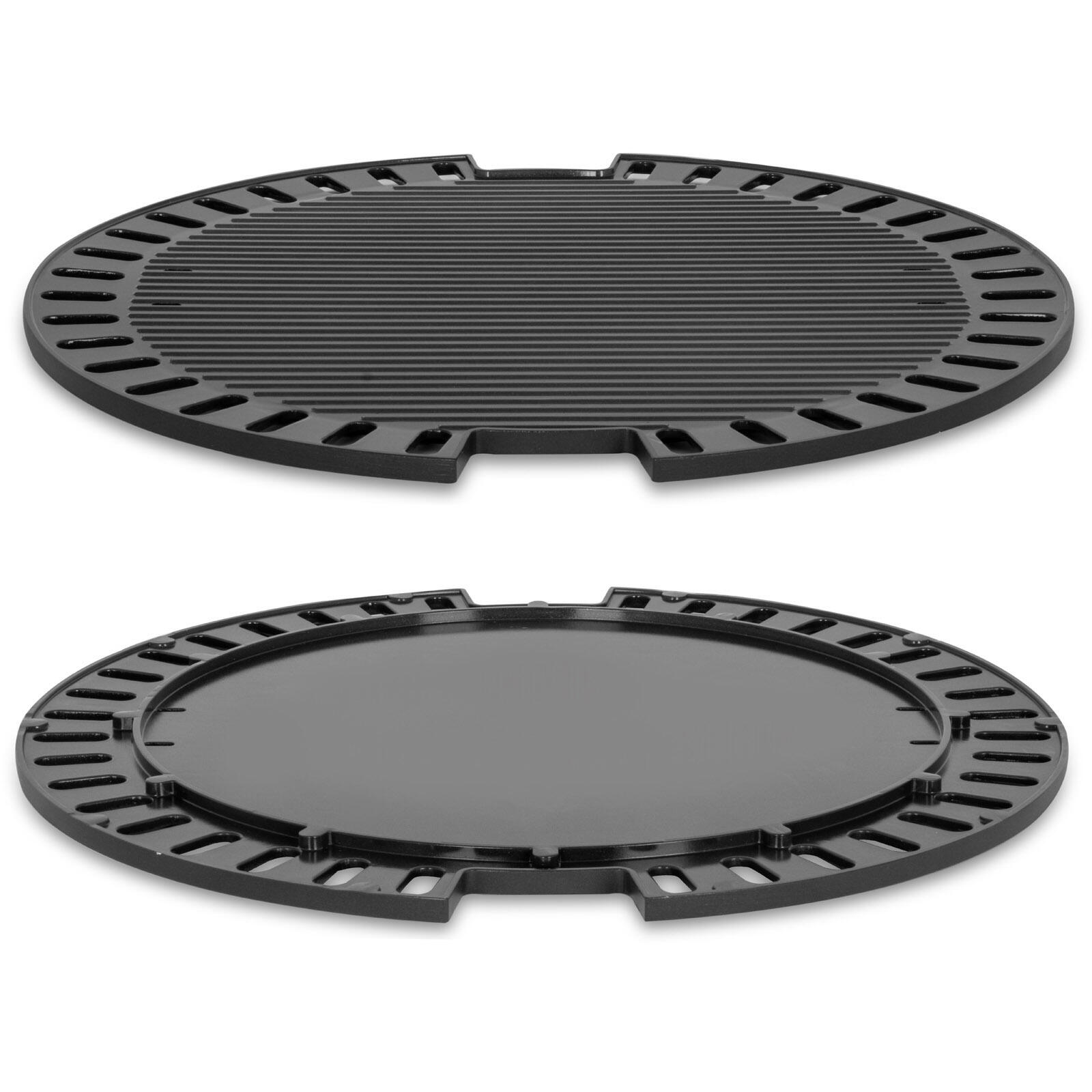 Brunner - Plaque De Gril Nervurée Outdoor Camping Grill Réversible Bbq Rond 46 Cm - Barbecue - Noir - Taille Unique - Decathlon