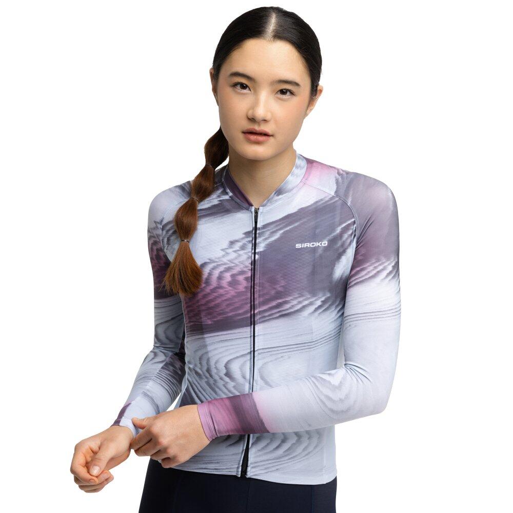 SIROKO Maglia da ciclismo a maniche lunghe donna M2-W Sancy Grigio