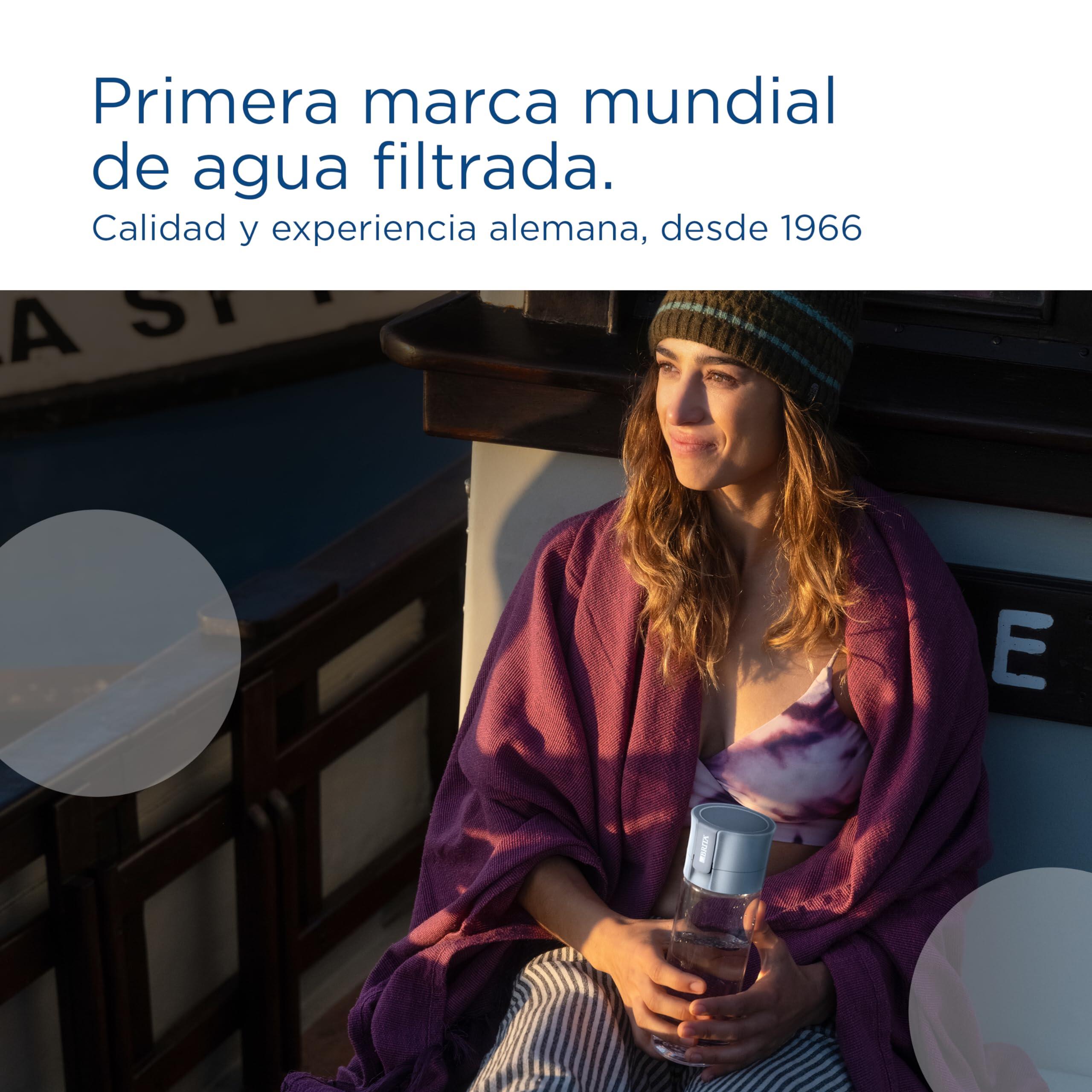 BRITA Botella deportiva filtrante de agua Verde Claro (600ml) 6/7