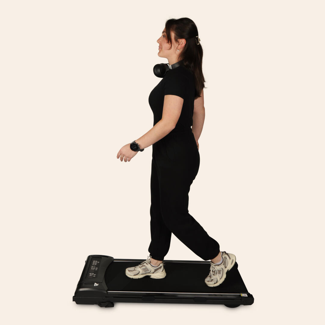 Tapis de Marche, Compact & Silencieux, 1–6 km/h, Télétravail, Couleur Noir 6/7
