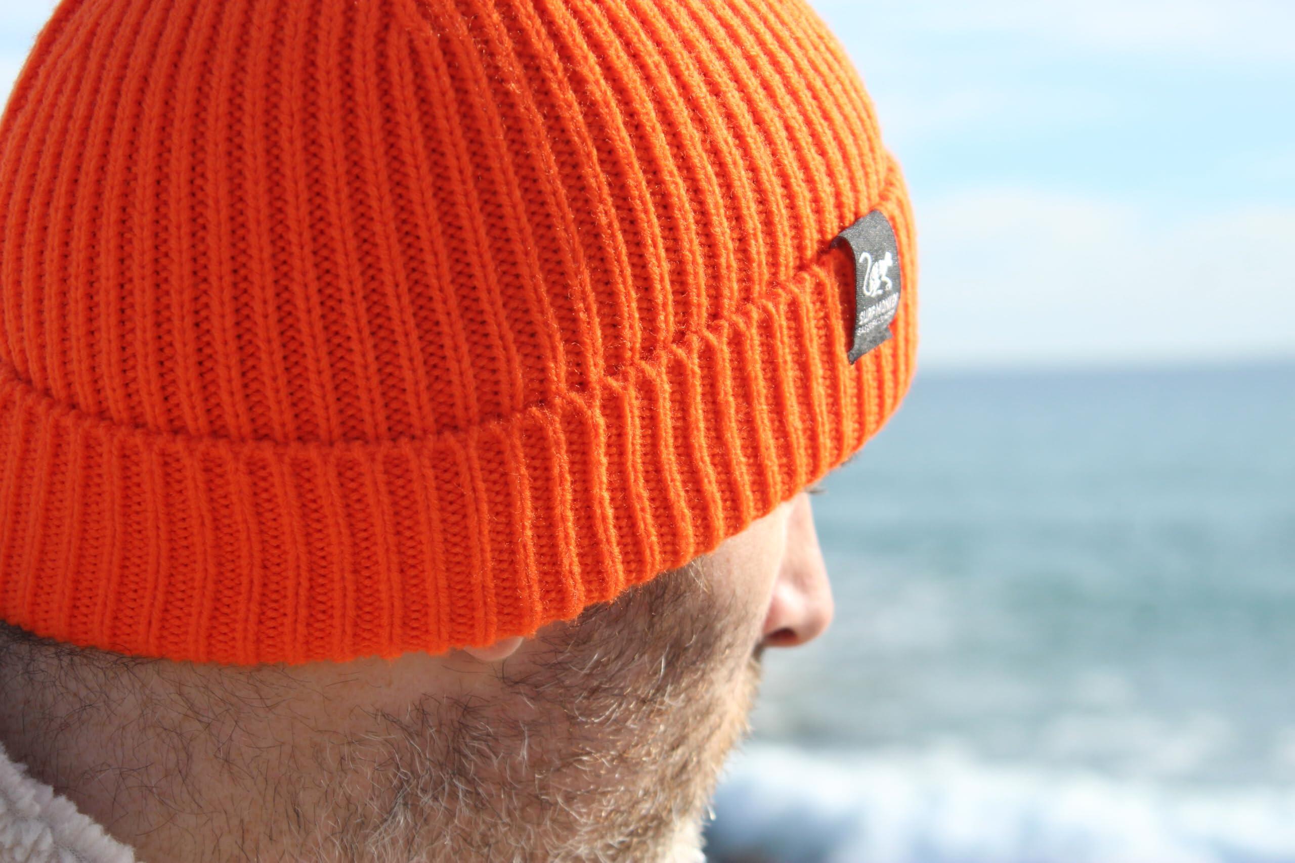 Bonnet en Maille - Revers / Taille Unique (Orange) 3/4